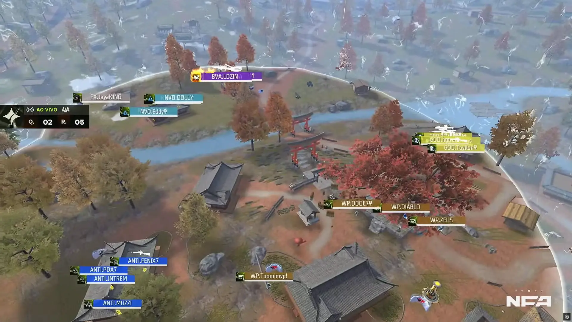 Observer Free Fire sala personalizada
